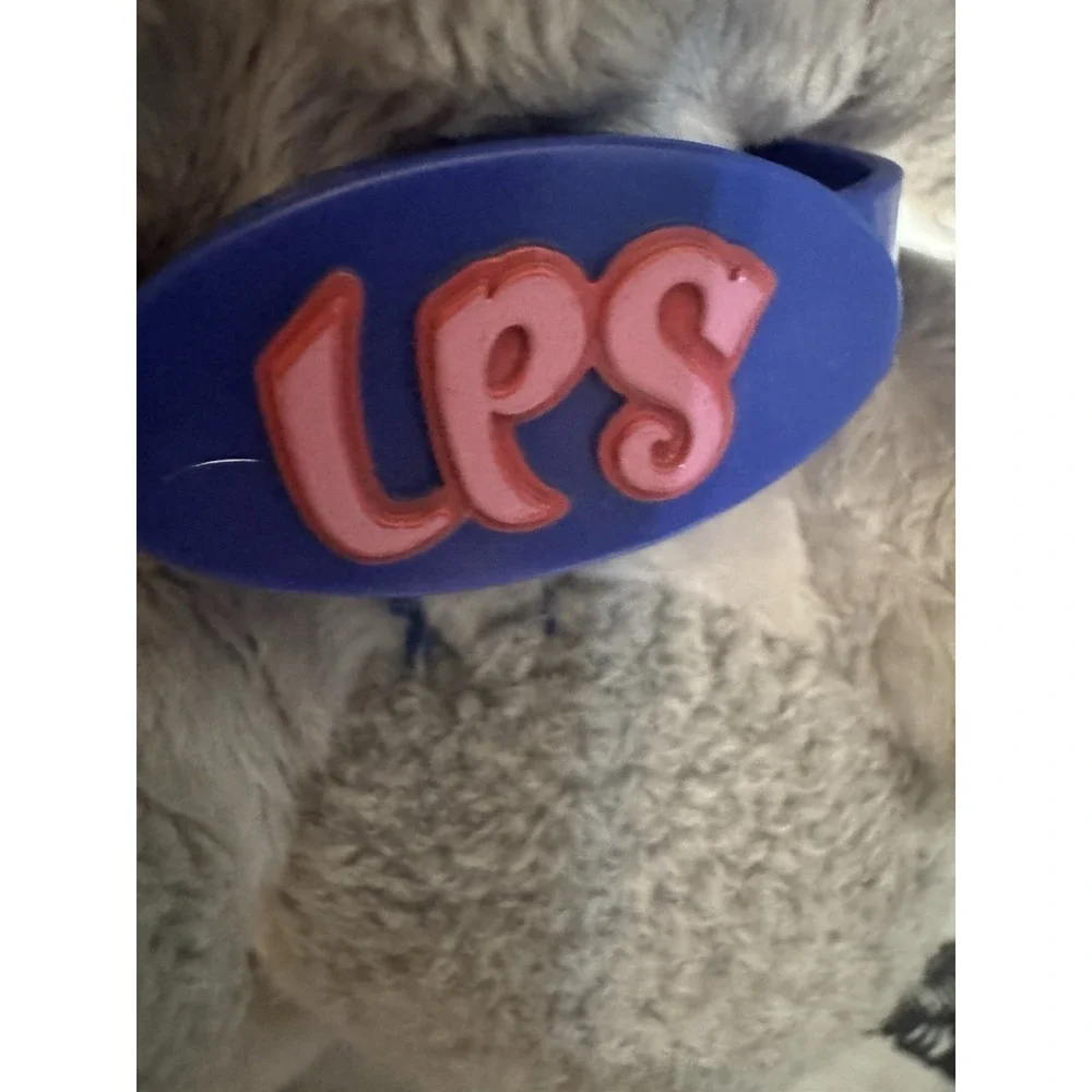 Littlest Pet Shop VIPs Gray Plush Squirrel Y2K Collar Hasbro 2008